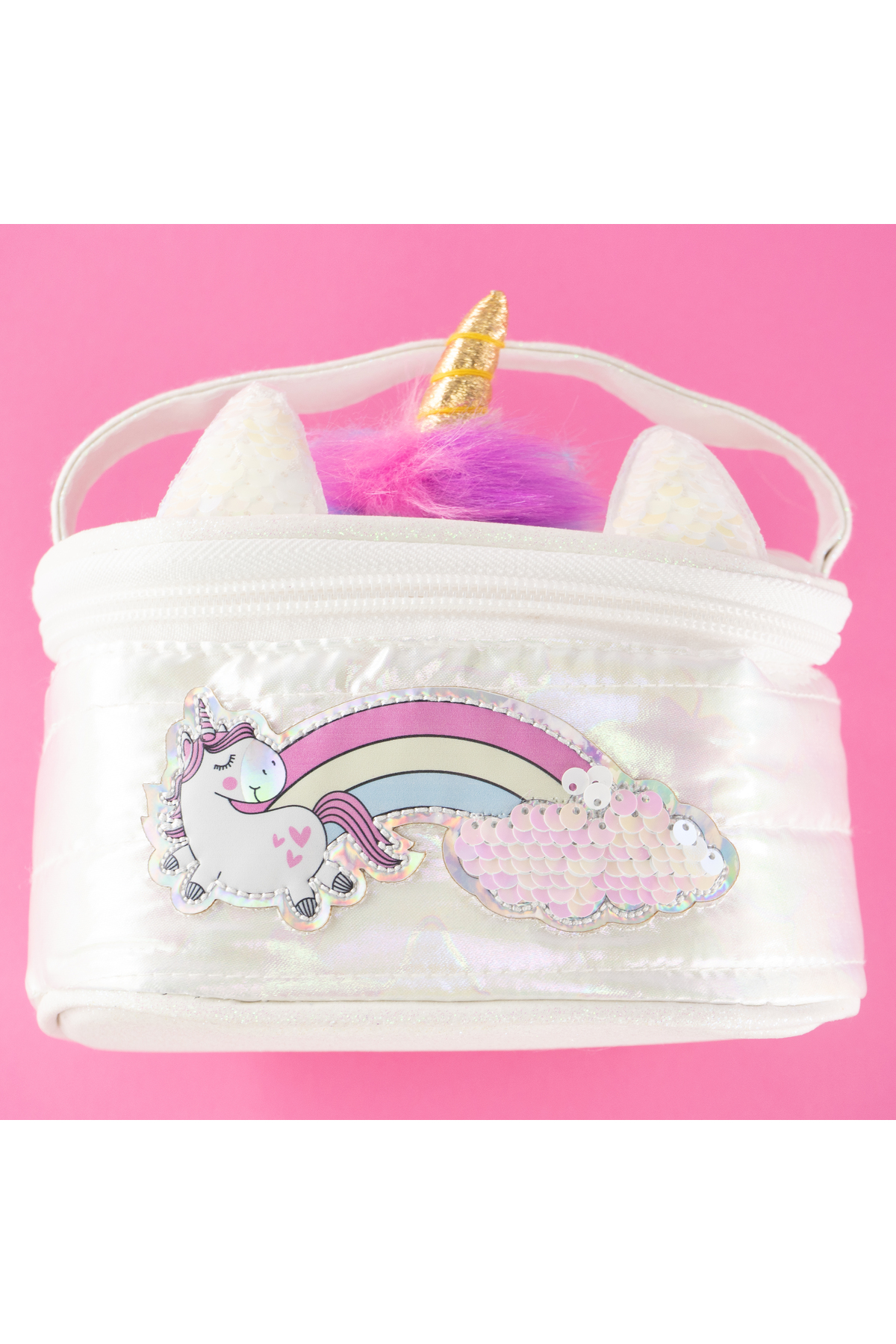 Girabrilla-Puffer Unicorn Çocuk Makyaj Çantası