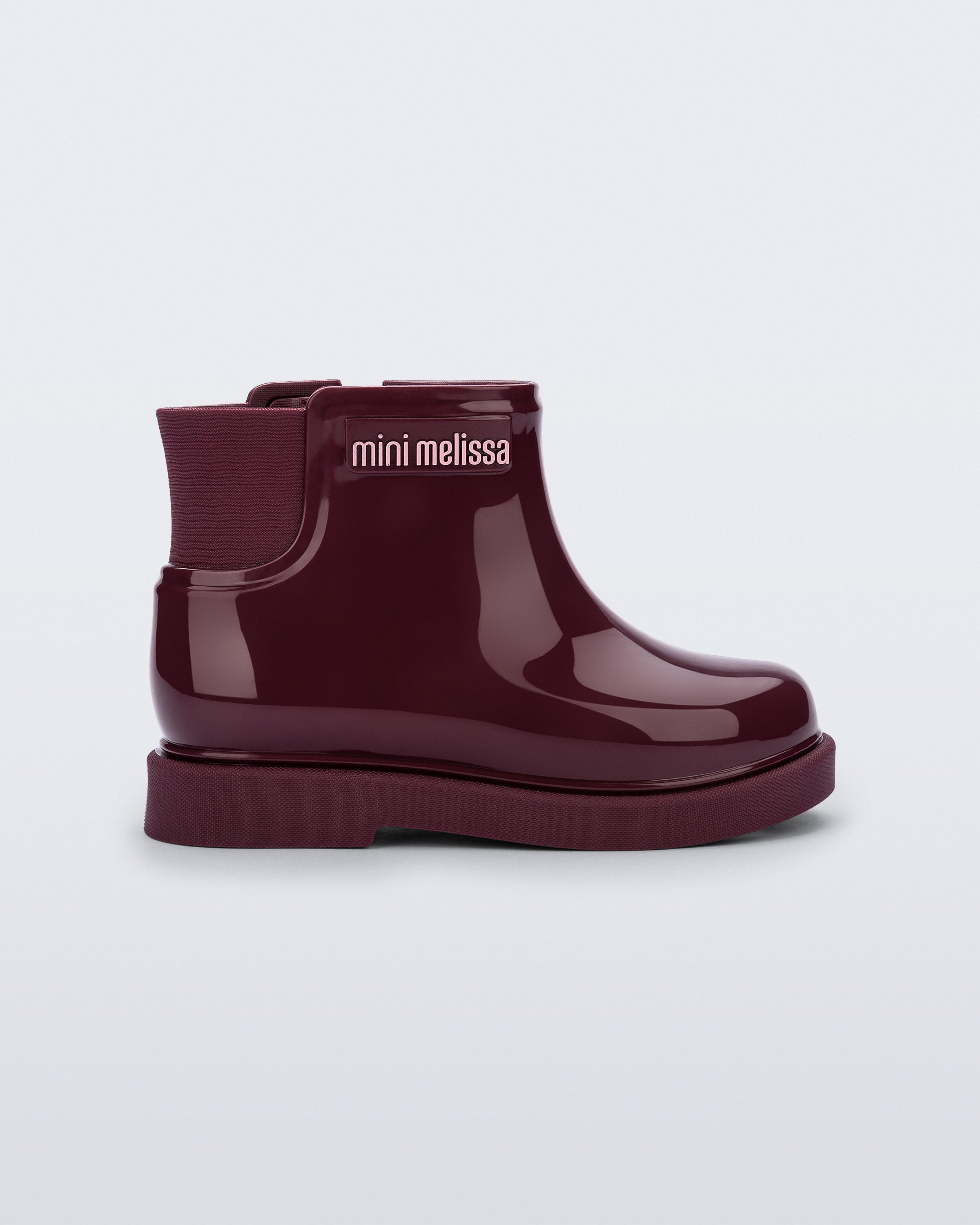 Mini Melissa Chelsea Boot II Kız Çocuk Bordo Yağmur Botu