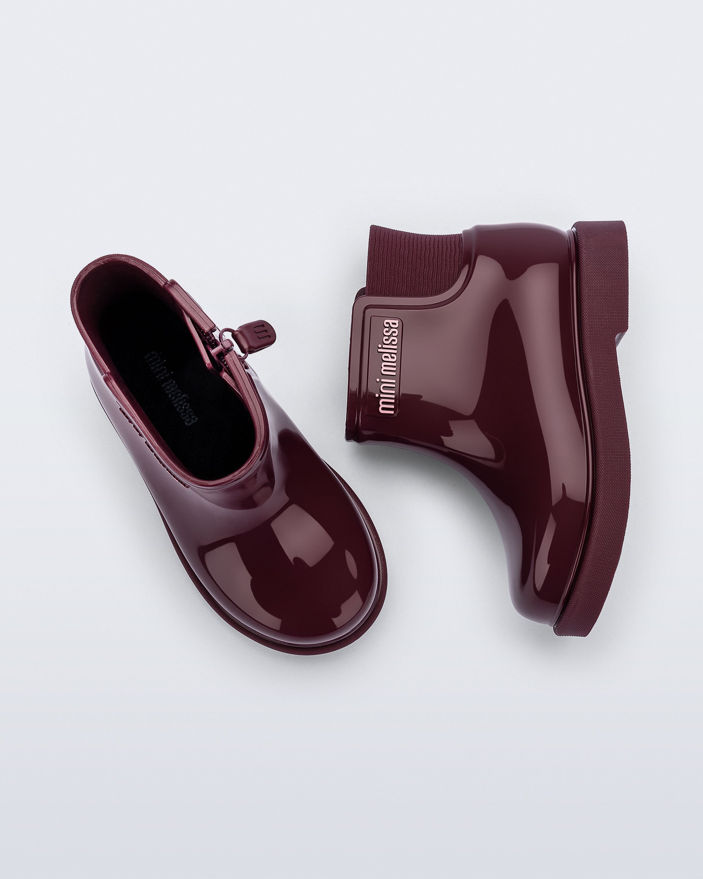 Mini Melissa Chelsea Boot II Kız Çocuk Bordo Yağmur Botu