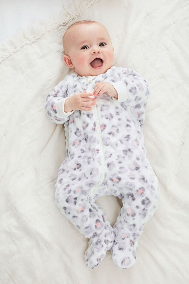 Next Baby Kız Bebek Leopar Baskılı Uyku Tulumu