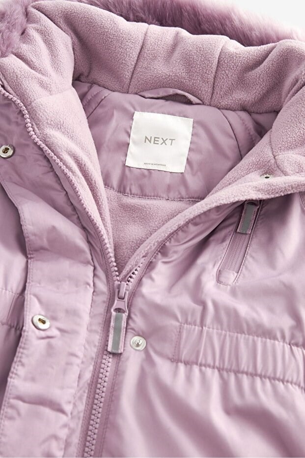 Next Baby Kız Çocuk İçi Polar Astarlı Kar Tulumu