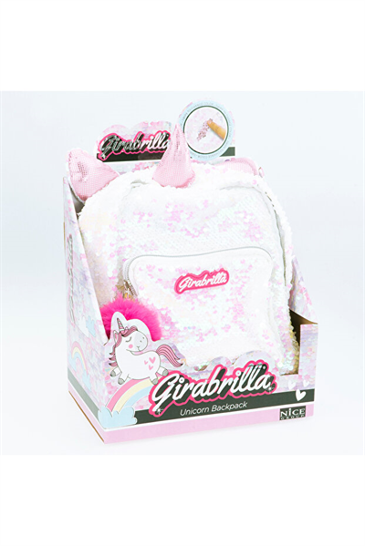 Girabrilla-Payetli Çocuk Sırt Çantası Unicorn