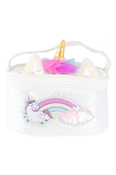 Girabrilla-Puffer Unicorn Çocuk Makyaj Çantası
