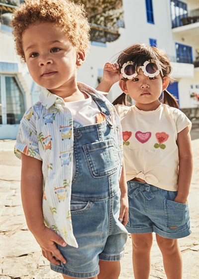 Mayoral Erkek Bebek Kısa Denim Tulum