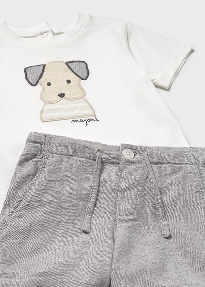 Mayoral Erkek Bebek Köpek Desenli Şortlu 2Li Takım
