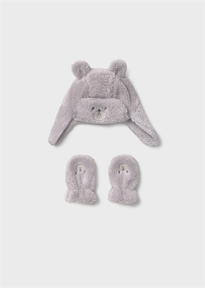 Mayoral Erkek Bebek Peluş Şapka Eldiven Takım