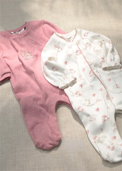 Mayoral Kız Bebek Pijaması Ekru-Pembe 2li Paket