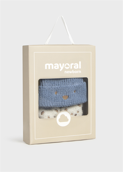 Mayoral Yenidoğan Erkek Ponponlu Şapka Çorap Takım