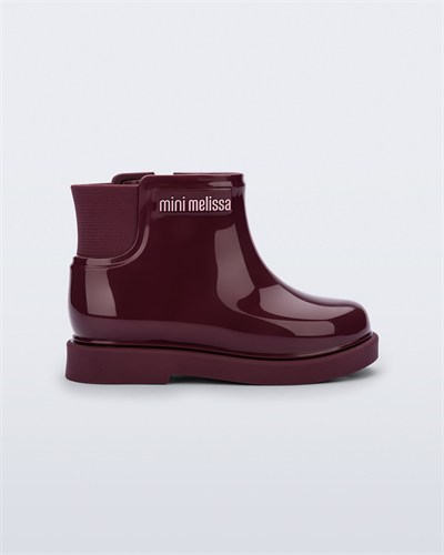 Mini Melissa Chelsea Boot II Kız Çocuk Bordo Yağmur Botu