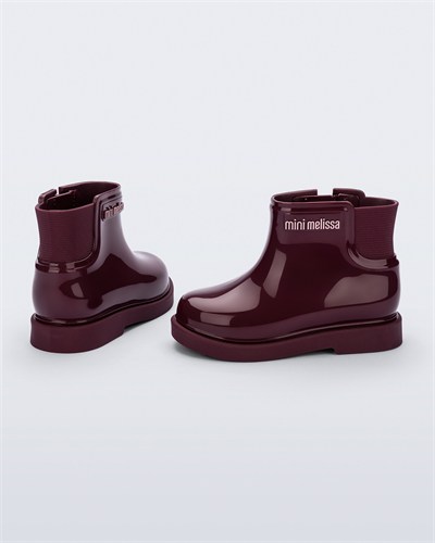 Mini Melissa Chelsea Boot II Kız Çocuk Bordo Yağmur Botu