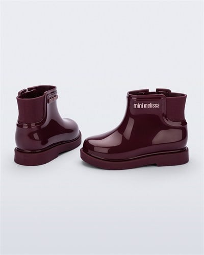 Mini Melissa Chelsea Boot II Kız Çocuk Bordo Yağmur Botu