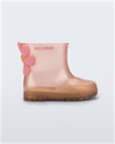 Mini Melissa Welly Bloomy Kız Çocuk Somon Yağmur Botu