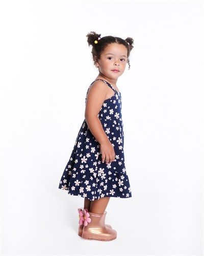 Mini Melissa Welly Bloomy Kız Çocuk Somon Yağmur Botu