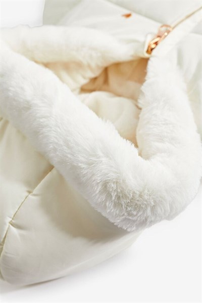 Next Baby Kız Çocuk Su Geçirmez Polar Astarlı Kapüşonlu Mont