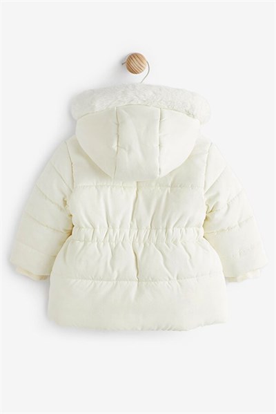 Next Baby Kız Çocuk Su Geçirmez Polar Astarlı Kapüşonlu Mont