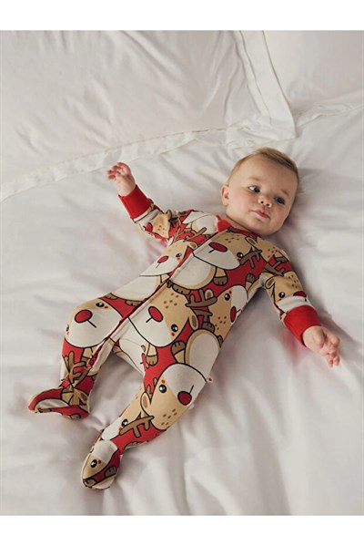 Next Baby Noel Karakter Baskılı %100 Pamuklu Uyku Tulumu