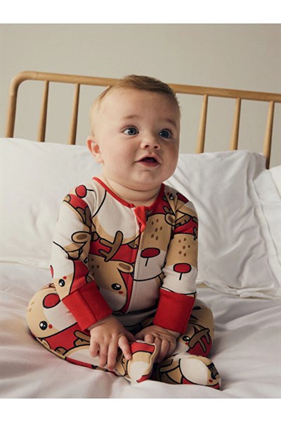 Next Baby Noel Karakter Baskılı %100 Pamuklu Uyku Tulumu