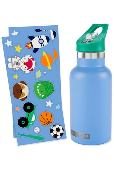 Skip Hop Spark Style Paslanmaz Çelik Stickerlı Suluk