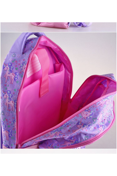 Smiggle - Mor Kıvırcık Unicorn Okul - Sırt Çantası