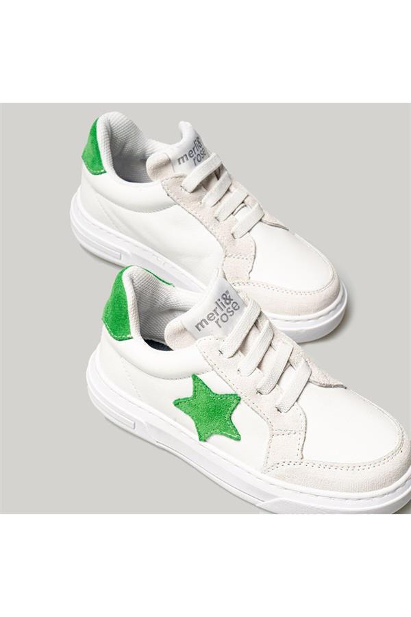 Deri Star Sneaker | Yeşil