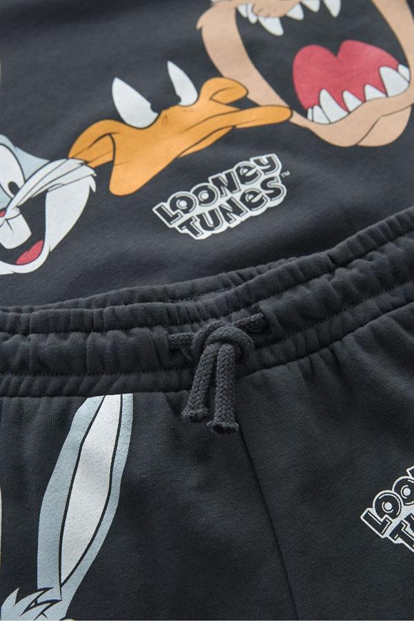 Kömür Grisi Looney Tunes Crew Kazak ve Şort Takım