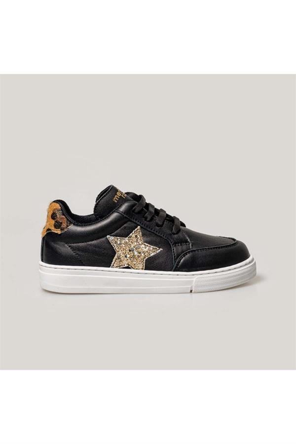 Star Bebek Sneaker | Siyah-leopar-gold