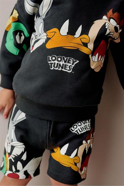 Kömür Grisi Looney Tunes Crew Kazak ve Şort Takım