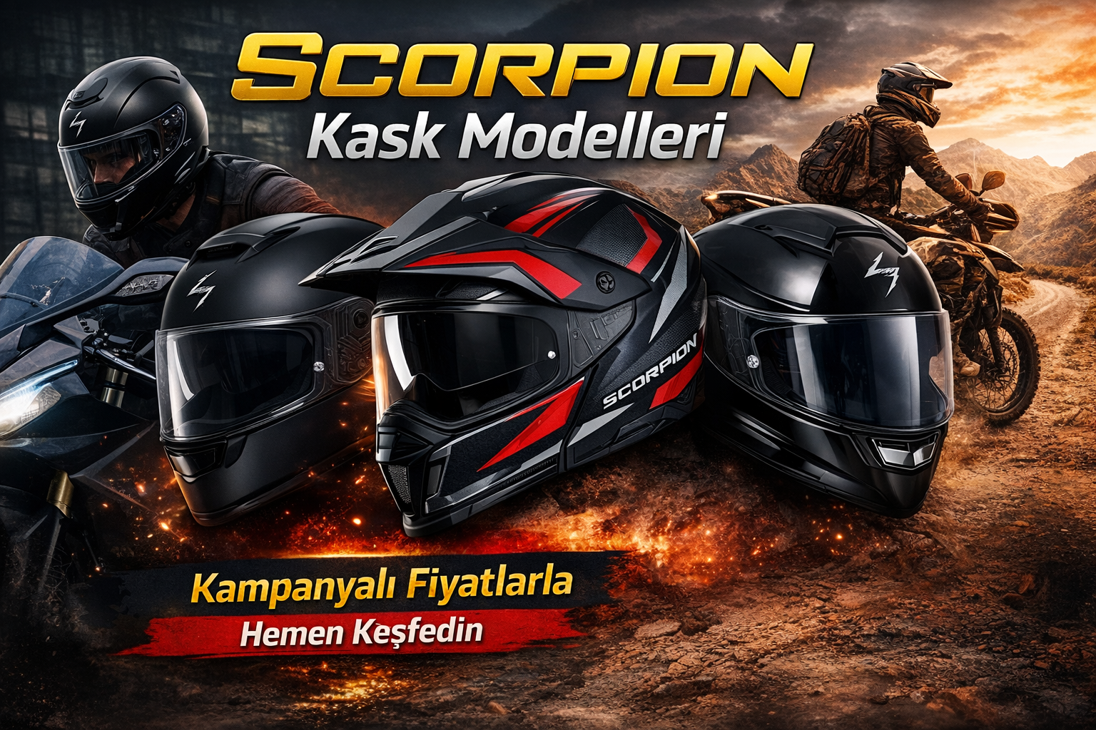Scorpion Kask Modelleri Bursa Yetkili Satıcı Motoroad Kampanyalı Fiyat