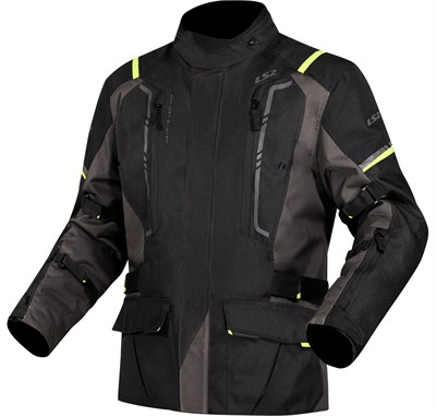 LS2 NARVIK MONT GRİ-SİYAH-NEON SARI