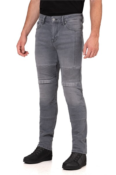 BJ IRON SHIELD FLEXI GREY KORUMALI MOTOSİKLET KOT PANTOLONU ERKEK