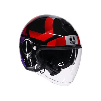 AGV KASK/ ETERES CAMOGLI BLACK/RED/PURPLE