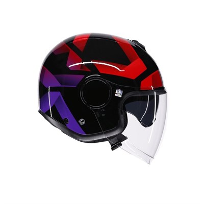 AGV KASK/ ETERES CAMOGLI BLACK/RED/PURPLE