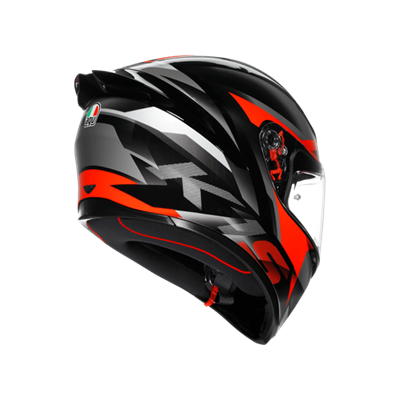 AGV KASK K1 S FASTLAP BLACK GREY RED KAPALI KASK