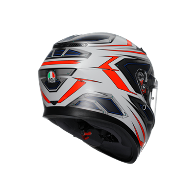 AGV KASK K3 SPACE MATT WHITE RED FLUO