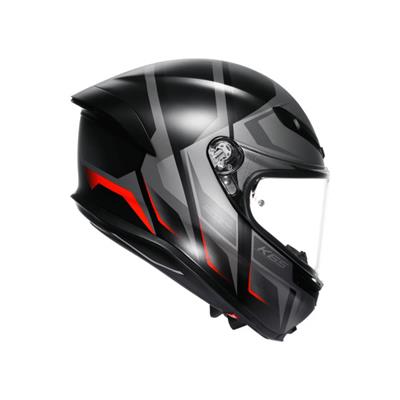 AGV KASK K6 S KARVE MATT BLACK GREY RED