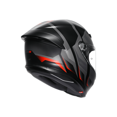 AGV KASK K6 S KARVE MATT BLACK GREY RED