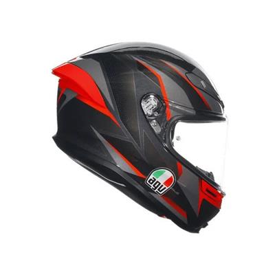 AGV K6 S SLASHCUT BLACK GREY RED KASK