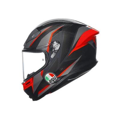 AGV K6 S SLASHCUT BLACK GREY RED KASK