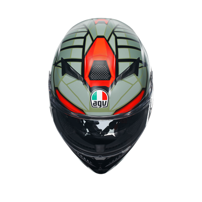 AGV KASK K3 MPLK DECEPT MATT BLK GREEN RED KASK