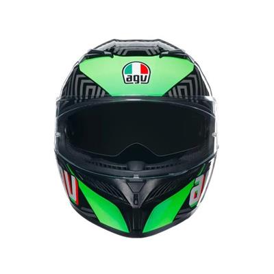 AGV KASK K3 MPLK KAMALEON BLACK RED GREEN