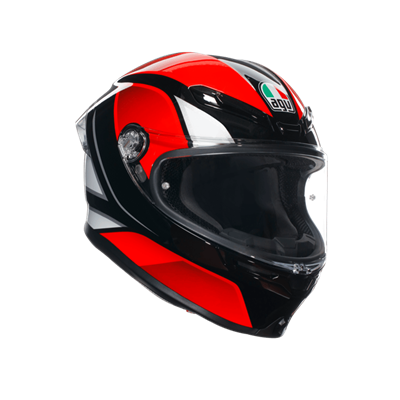 AGV KASK K6 S HYPHEN BLACK RED WHITE