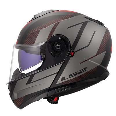 LS2 STROBE 2 CODE MAT SİYAH-GRİ KASK