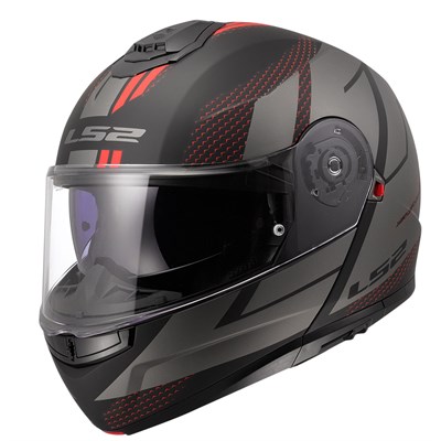 LS2 STROBE 2 CODE MAT SİYAH-GRİ KASK