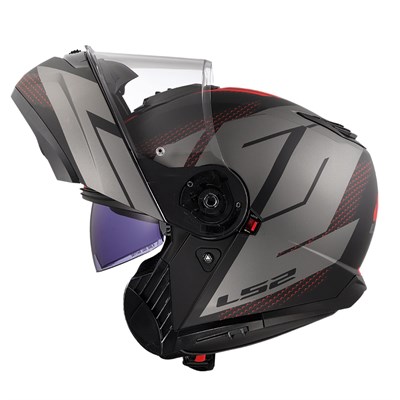 LS2 STROBE 2 CODE MAT SİYAH-GRİ KASK