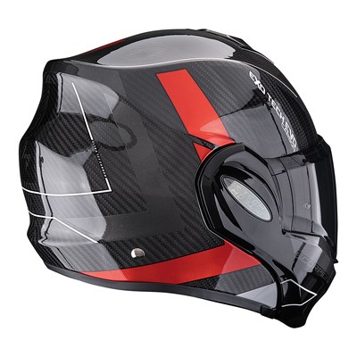 SCORPİON EXO-TECH EVO CARBON CAD ÇENE AÇILABİLİR MOTOSİKLET KASKI SİYAH / KIRMIZI