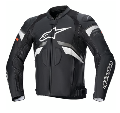 ALPİNESTARS GP PLUS R V3 RIDEKNIT LEATHER CEKET BLACK WHITE