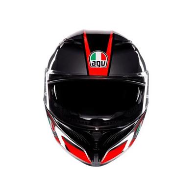 AGV K3 MPLK STRİGA BLACK GREY RED KAPALI KASK