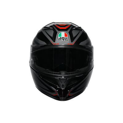 AGV K3 SYTH BLACK RED KAPALI KASK