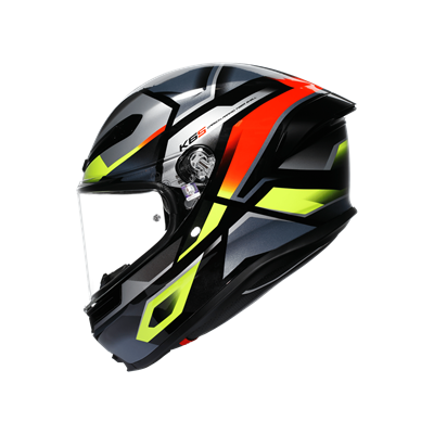 AGV KASK/K6 S MPLK ERAZER BLACK/RED YELLOW FLUO