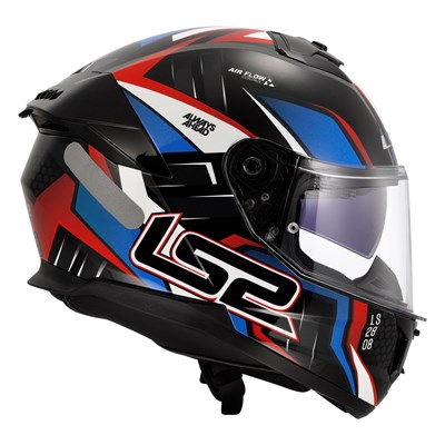 LS2 STREAM 2 TINUX SİYAH-KIRMIZI KASK